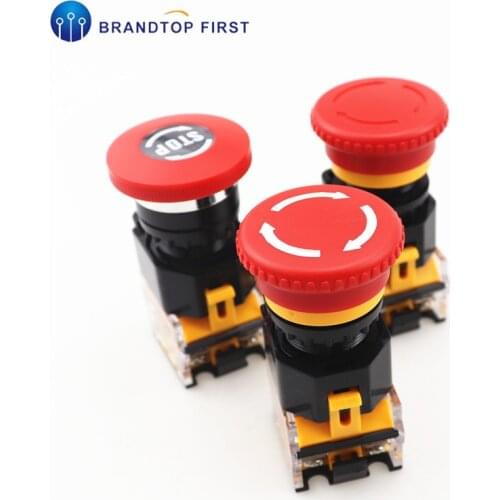 Emergency Stop Switch 10A LA38-11ZS Emergency stop button switch self-locking emergency stop push button for machine