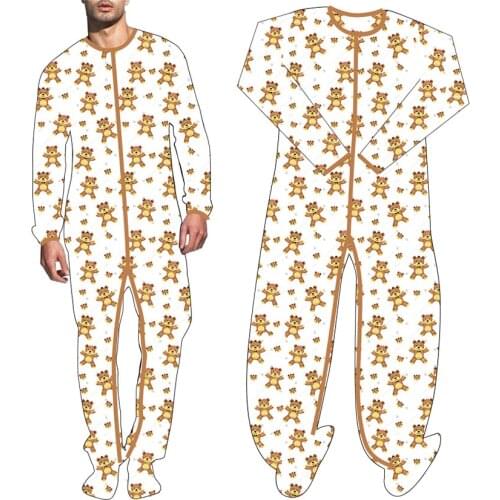 Baby giraffe toy printed bodysuit with foot /adult onesie/adult baby romper clothes/printed adult bodysuit