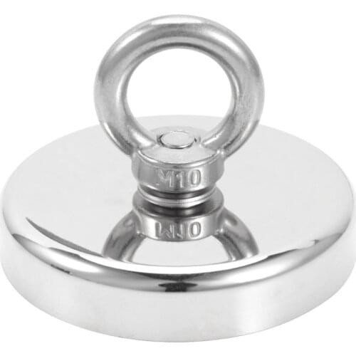 198/330/441lbs Strong Salvage Magnet Pot Fishing Magnet Deep Sea Salvage Fishing Neodymium NdFeB Magnet Treasure Hunter Holder