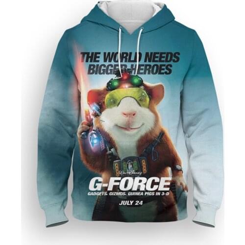 G-Force Disney 3D Printed Mens Sweatshirt Cartoon Anime Spring Womens Hoodies Fashion Oversized Children Clothing Tops