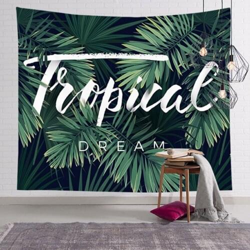 Flower Wall Hanging Tapestry Bohemian Tropical rainforest style tapestry Photo background cloth bedroom living room decor