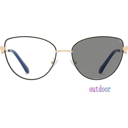 2020 New Finished Myopia Glasses Change Color Photochromic Eyewear Women Men Prescription Cat Sun Glasses uv400 FML