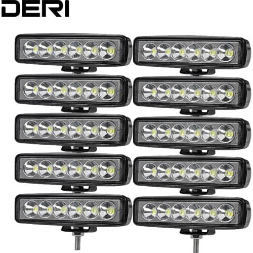 Wholesale 6Inch 18W Mini LED Work Light Bar Flood Spot Light for Boating Hunting Patio Party Wedding Garden Lighting Car Styling