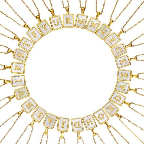 Trendy Autumn Jewelry Pendant Fall Necklaces Stainless Steel Name Pendant Necklace Daily Engagement Anniversary Lady Party Gift