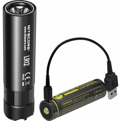 NITECORE LR12 + USB port 18650 Rechargeable Battery Retractable Diffuser Enable Lantern Flashlight Reading Camping Free Shipping