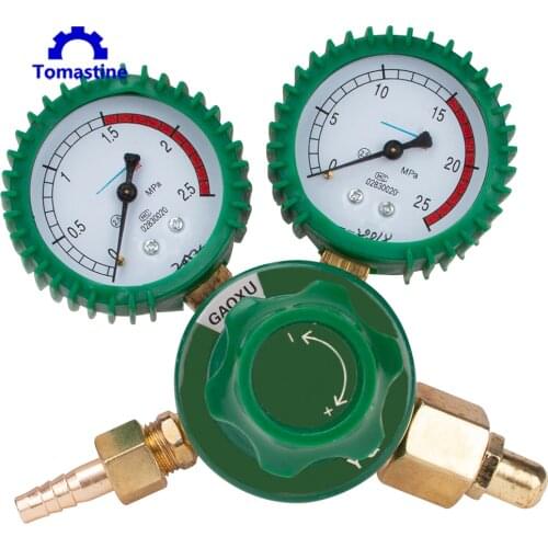Oxygen Gas Bottle Regulators Pressure Reducer Zinc Alloy O2 Reducing Pressure Inhaler Acetylene Double Gauge Regulator Tools