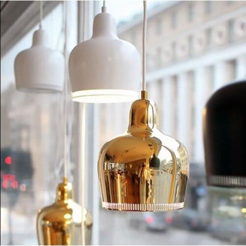 Modern Minimalist White/Black/Gold Single Head Pendant Lamps Nordic Restaurant Bar Counter Bedroom Bedside Light