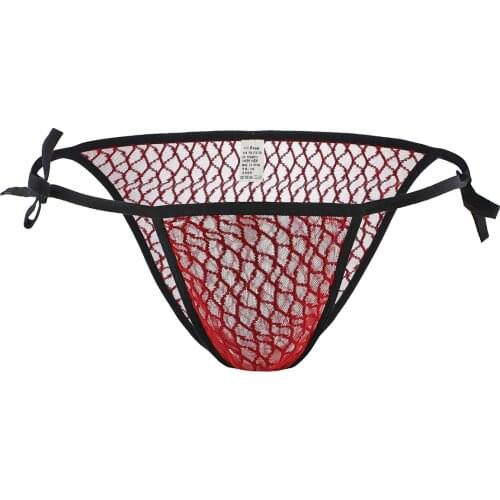 Sexy Men Underwear Breathable Lace Briefs Male Underpants Cuecas Calzoncillos Briefs Bulge Pouch Bikini Jockstrap Free Size