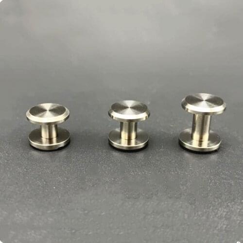 TA1 Pure titanium screw with flat head for belt buckle 3 pcs as a set