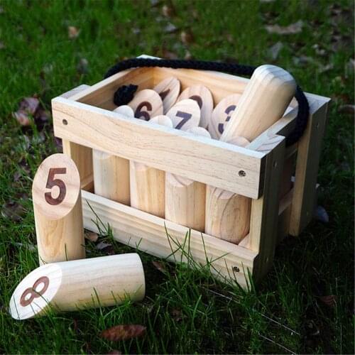 Funny Interactive Family Wooden Throwing Game Set Number Block Tossing Fun Game Toy Summer Outdoor Lawn Garden Party Game
