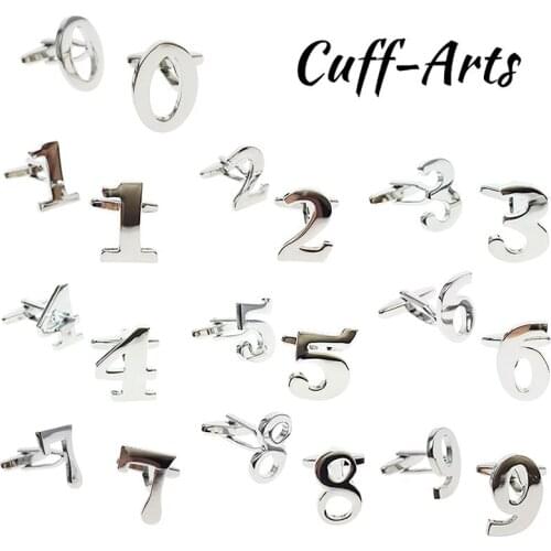 Cufflinks Luxury Brass Cufflinks Wedding for Men 0-9 Number Shirt Cuff Links Fashion Cuff Links By Cuffarts PT0025