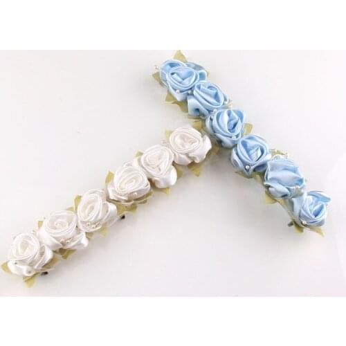 SUQI fashion rose flower White Wedding girdle waist seal for womens girl Banquet party Bridal Belts princess Dress decoration