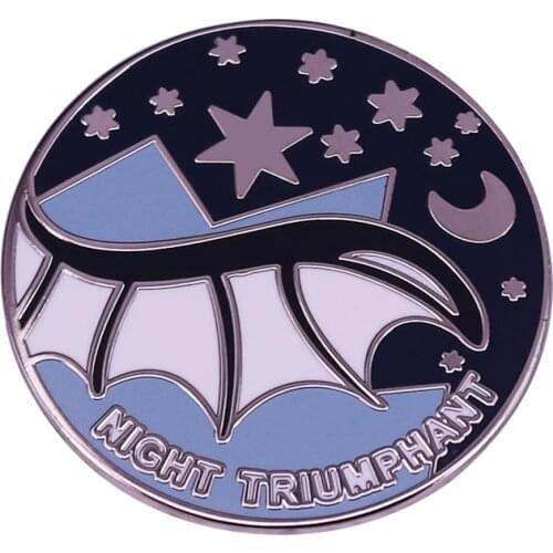 ACOTAR Night Triumphant Lapel Pin Perfect Rhysand Inspired Badges Bookish Aesthetic Collection