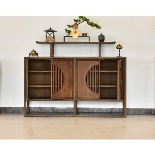 Zq New Chinese Style Affordable Luxury Style Entrance Entrance Storage Partition Shoe Cabinet Multifunctional