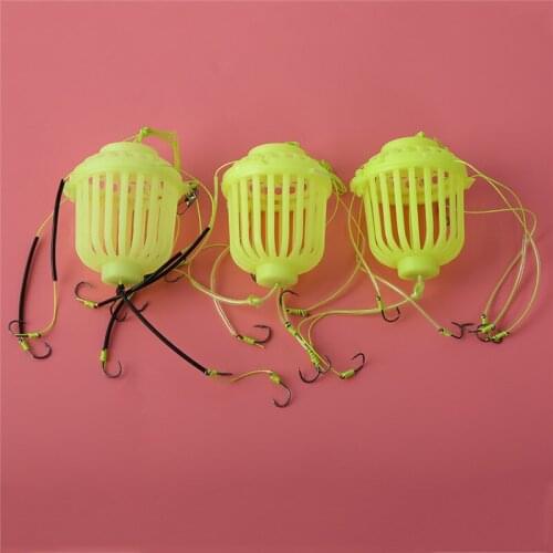 1Pcs Explosion Hook Fishing Hooks Outdoor Cage Basket Feeder Holder Fishhook Tool Tackle Carp Accessories