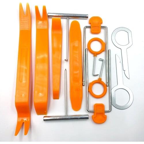 12 Pcs/Set Car Radio Door Clip Panel Trim Dash Audio Removal Pry Tool Repairing Car Refit Dismantle Removal DVD Installer Tool