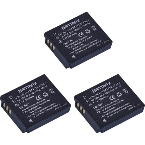 3Pcs CGA-S005 S005 BCC12 CGA-S005E DMW-BCC12 Rechargeable Battery for Panasonic Lumix DMC-FX180 DMC-LX1 DMC-LX2 LX3 FS1 FS2 FX01