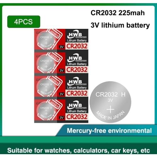 4pcs cr2032 DL2032 ECR2032 5004LC KCR2032 BR2032 3v for maxell button cell coin lithium batteries for watch car toy