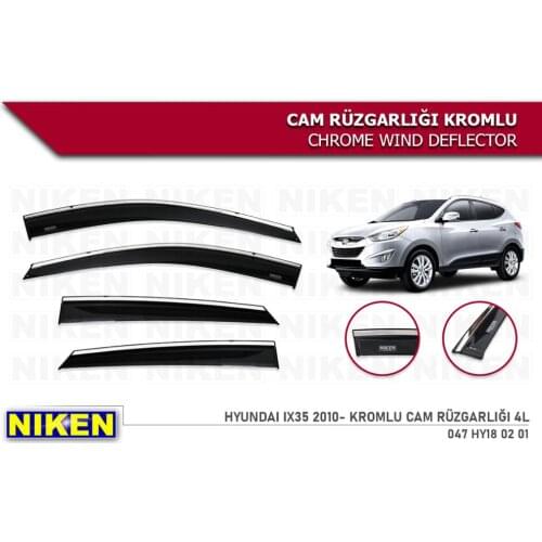 For Hyundai ix35 Wind Deflector With Chrome Rain Window Visors 2010 2011 2012 2013 2014 2015 2016 2017 2018 2019 2020 4 pieces