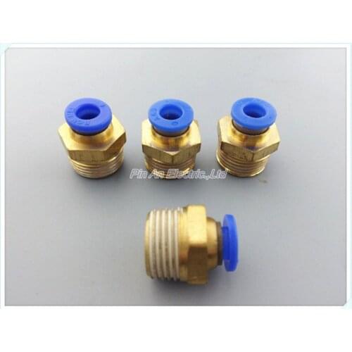 6mm to 3/8' Pneumatic Connectors male straight one-touch fittings 30pcs BSPT PC6-03