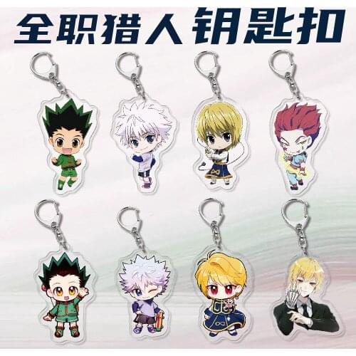 Anime Hunter X Hunter Cosplay Acrylic Keychain Toy Killua Zoldyck Figures Keyring Double-sided Key Chain Pendant Gift
