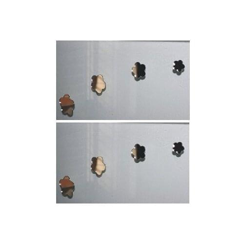 Free shipping 3x3cm flower small mirror sticker ,DIY craft& scrapbooking accessory mirror sticker ,1.0mm