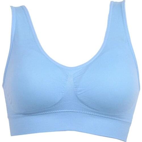 7 Colors Womens Sport Bra Fitness Yoga Running Vest Underwear Padded Crop Tops Underwear No Wire-rim Bras Female