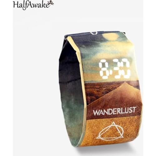 Waterproof Paper Watch 200mm Strap Band Digital Wrist Watches Clock Bracelet Gift For Women Men Kids 2021 Fashion Sport Party