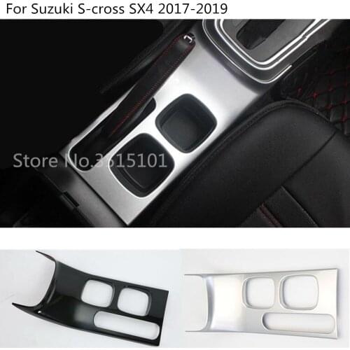 Car Cover Stick Inside Inner Middle Shift Stall Paddles Cup Switch Frame Trim For Suzuki S-Cross Scross SX4 2017 2018 2019 2020