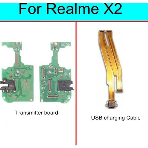 For Realme X2 RMX1992 RMX1993 RMX1991 USB Charging Dock Port Connector main Microphone Mic Audio jack Board flex cable