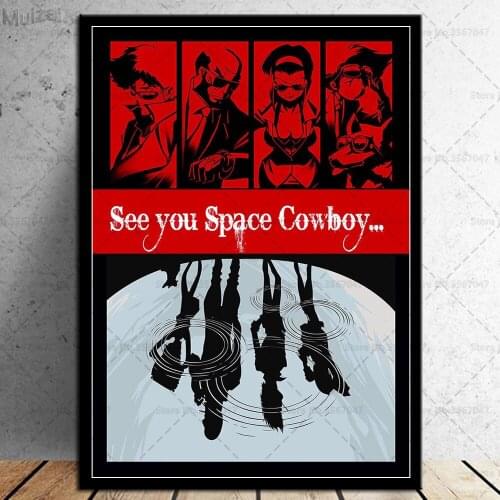 Art Poster Cowboy Bebop Hot Anime Wall Pictures Canvas Painting Retro Prints for Living Room Home Decor
