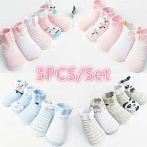 5PCS/Set Summer Baby Girls Socks Cotton Mesh Thin Baby Socks For Newborn Boys Toddler Socks Baby Clothes Accessories