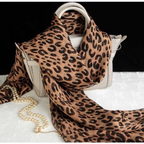 Summer Thin Chiffon Beach Sunscreen Shawl Fashion Womens leopard print scarf Long Tulle Turban Hijab Wrap Head Hair Band N25