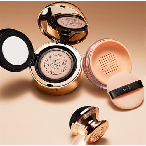 New Brand 2 In 1 Women Makeup Set,Fashion Cosmetics Kit,Beauty Anti-wrinkle BB Cream,Silky Honey Powder Charming Mushroom Puff