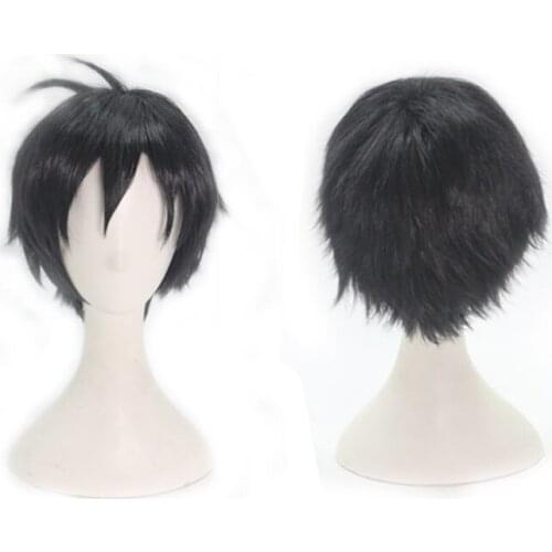 Hot Anime Angels of Death Zack Cosplay Wig Black Heat Resistant Fake Hair Men Wigs For Halloween Carnival Fancy Party
