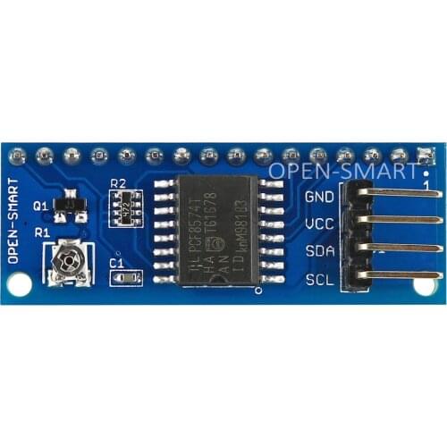 I2C LCD 1602 / 2004 Adapter Board Module for Arduino Onboard Contrast Adjustment Potentiometer and PCF8574 8 bit IO Expander