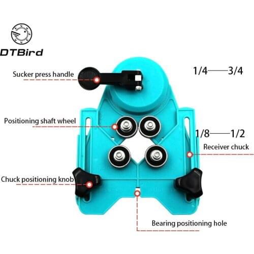 Adjustable 4-83mm Diamond Drill Bit Tile Glass Hole Saw Core Bit Guide With Vacuum Base Sucker Tile Glass Openings Locator DT6