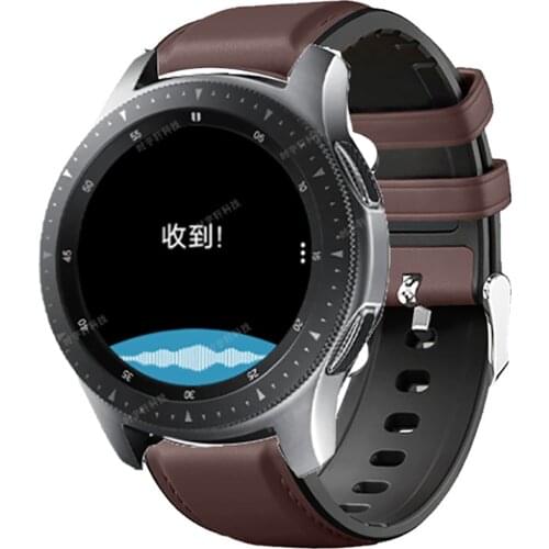 Strap For Samsung Galaxy Watch 46mm Silicone Leather Band 22mm Correa For Samsung Galaxy Watch 3 45mm Gear S3 Smart Watch Strap