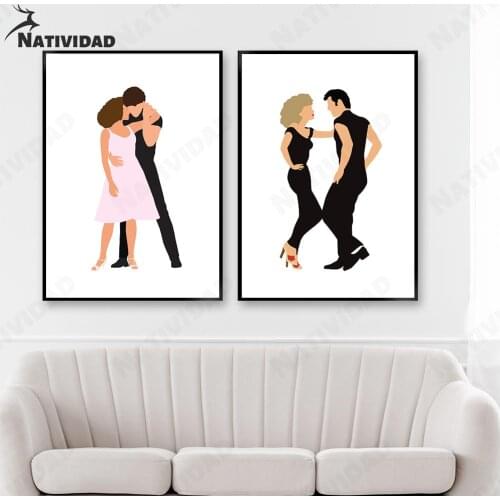 Modern Humor Cartoon Painting Print Poster Tap Dance Double Dance Picture Canvas Painting Art Wall Stickers Bedroom Home Decor