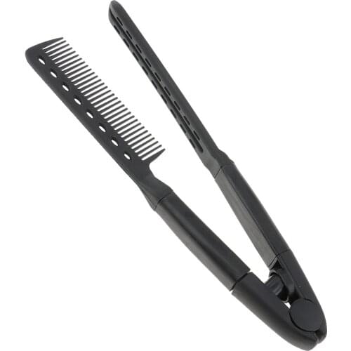 V Shape Straightener Folds Hairdressing Straightening Styling Comb