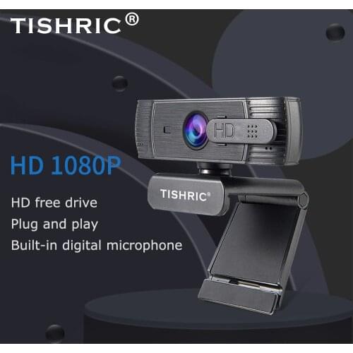 TISHRIC T200 Full HD Webcam 1080P Cover USB Web Camera With Micphone For PC Web Cam Webcam For Computer Autofocus Mini Camera