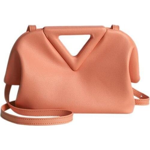Dumpling Bag Women 2021 Summer Candy Color Inverted Triangle Clip Bag Ladies Soft Bag Online Celebrity Bag Women Shoulder Bag