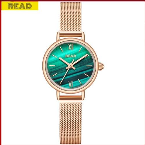READ Women Watches Fashion Simple elegant watches for women stainless steel watch Waterproof mesh belt Perfect Gift for Female