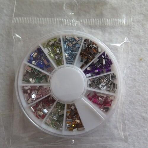 1PC OD-154 OD-154 3D 12 colors of rectangle Resin Rhinestone Nail Art Decoration