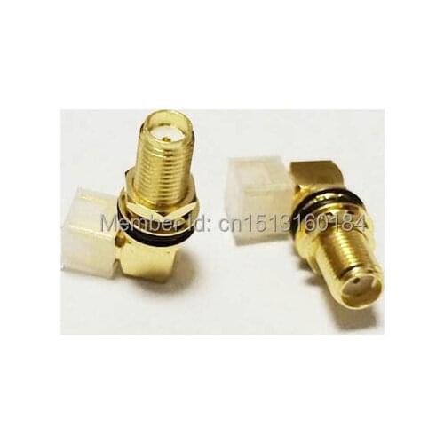 1pc SMA Female Jack nut RF Coax Modem Connector Convertor PCB mount O ring Right Angle Goldplated NEW wholesale