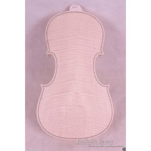 1x White violin unfinished violin Flame maple wood 4/4 High quality New #2033