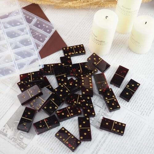 2Pcs Handmade Domino Silicone Molds Cabochons Board Making Craft Charms Decor