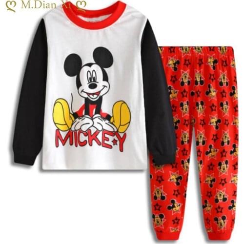 2021 Baby Girls Boys Cartoon Minnie Mickey Pijamas Infantil Cotton Sleepwear Nightwear Pajamas Set Kids Girls Pyjamas Clothes