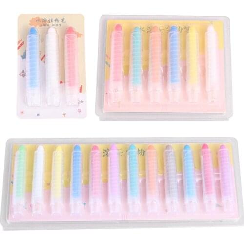 3/6/12 Colors Non Toxic Water Soluble Chalk Drawing Painting Dust-free Chalks