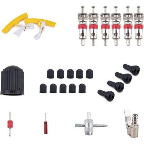 31PCS Car Tire Repair Kit With double-head removal tool handle removal tool for Truck Motorcycle ATV service Accessories tool